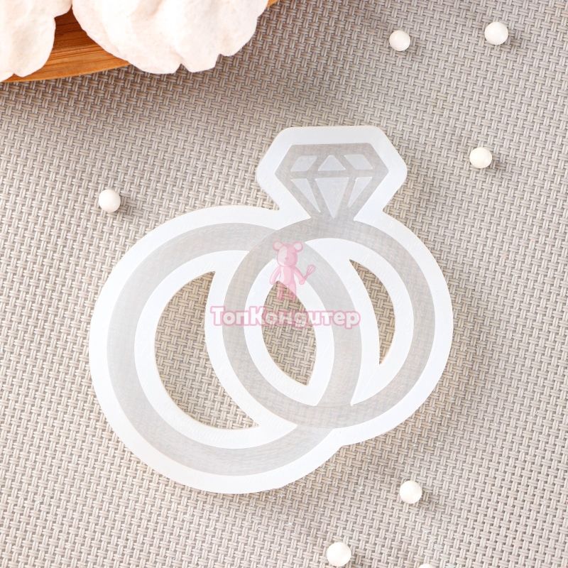 Молд силиконовый «Кольца», 7,5×8 см, цвет прозрачный