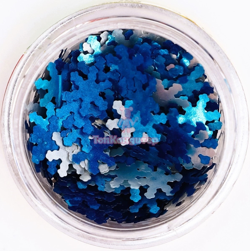 Глиттер пищевой "Снежинки" микс 5 гр