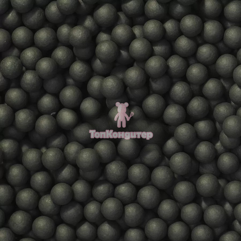 Посыпка "MIXIE" Шарики матовые Черные 7 мм
