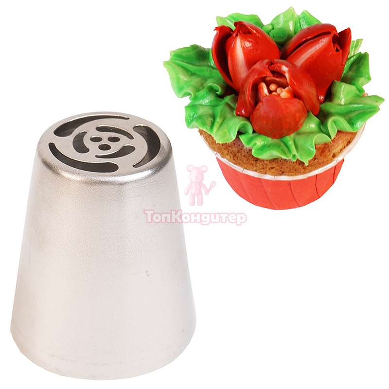 Насадка для кондитерского мешка d=3 см "Закрытая звезда" 4CS