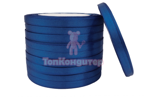Лента атласная 0,6 см Синий 23 м